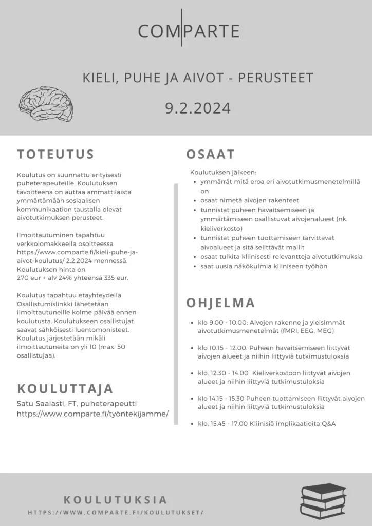 Kieli, puhe ja aivot -koulutus ohjelma