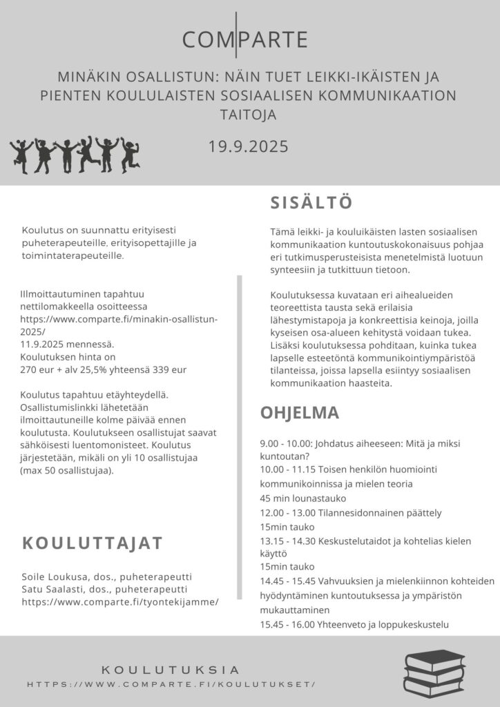Minäkin osallistun -koulutuksen ohjelma