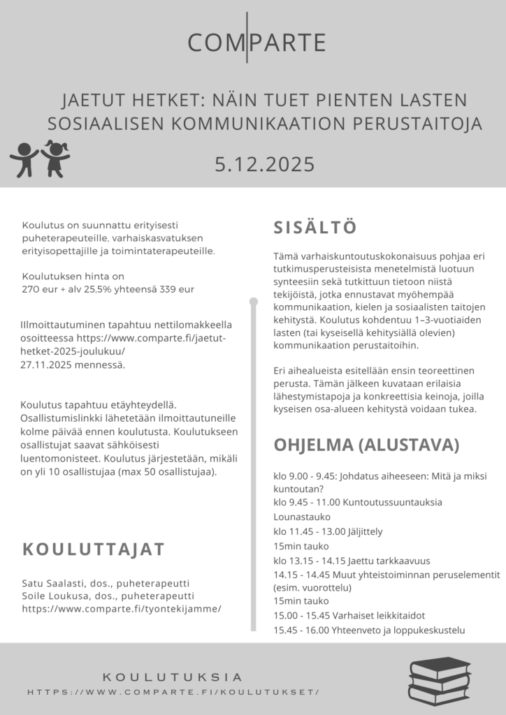 Jaetut hetket -koulutuksen ohjelma