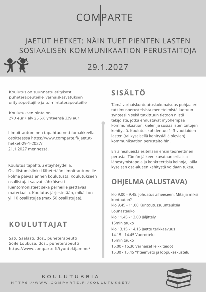 Jaetut hetket -koulutuksen ohjelma